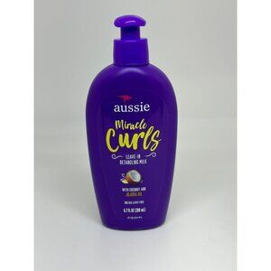 Aussie Miracle Curls Leave-In Detangling Milk 6.7 Fl Oz With Coconut Jojoba Oil